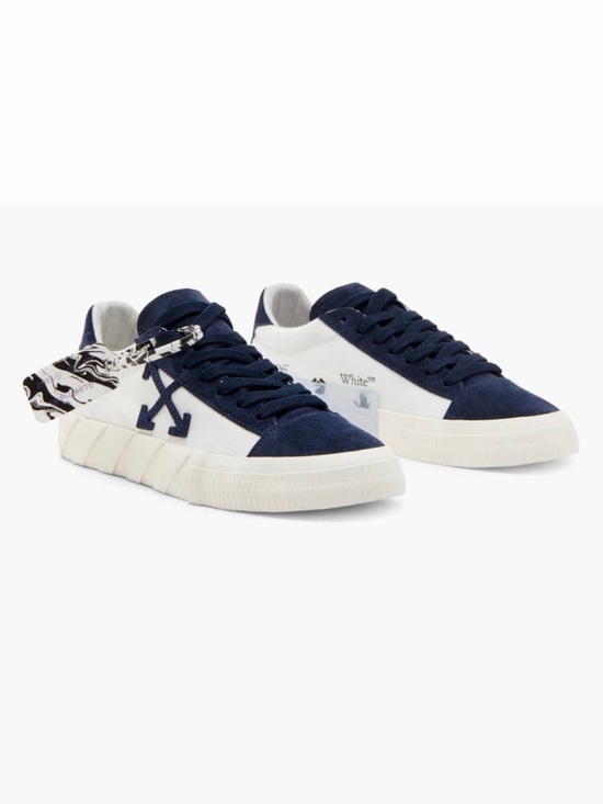 Off-White Shoes - Off-White Vulc Low Navy Blue & White Sneaker Women’s Size US 6/ EU 36 *AUTHENTIC